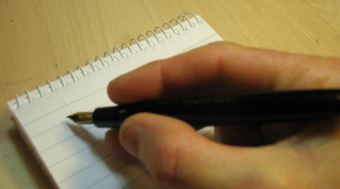 Pen grip - fingers extended