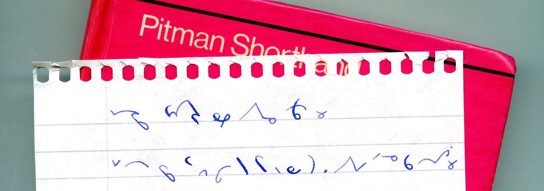 Pitman's Shorthand: same sentence phrased and unphrased
